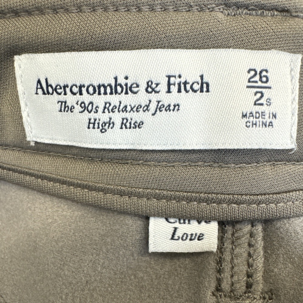 Abercrombie & Fitch Pants Womens 27‎ Green Faux Leather Cargo Wide Leg - Picture 8 of 9